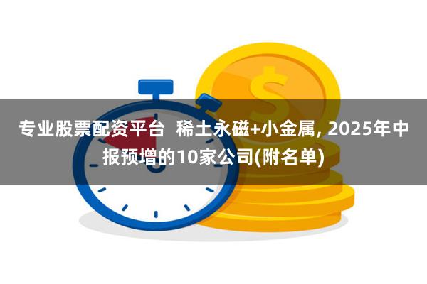 专业股票配资平台  稀土永磁+小金属, 2025年中报预增的10家公司(附名单)